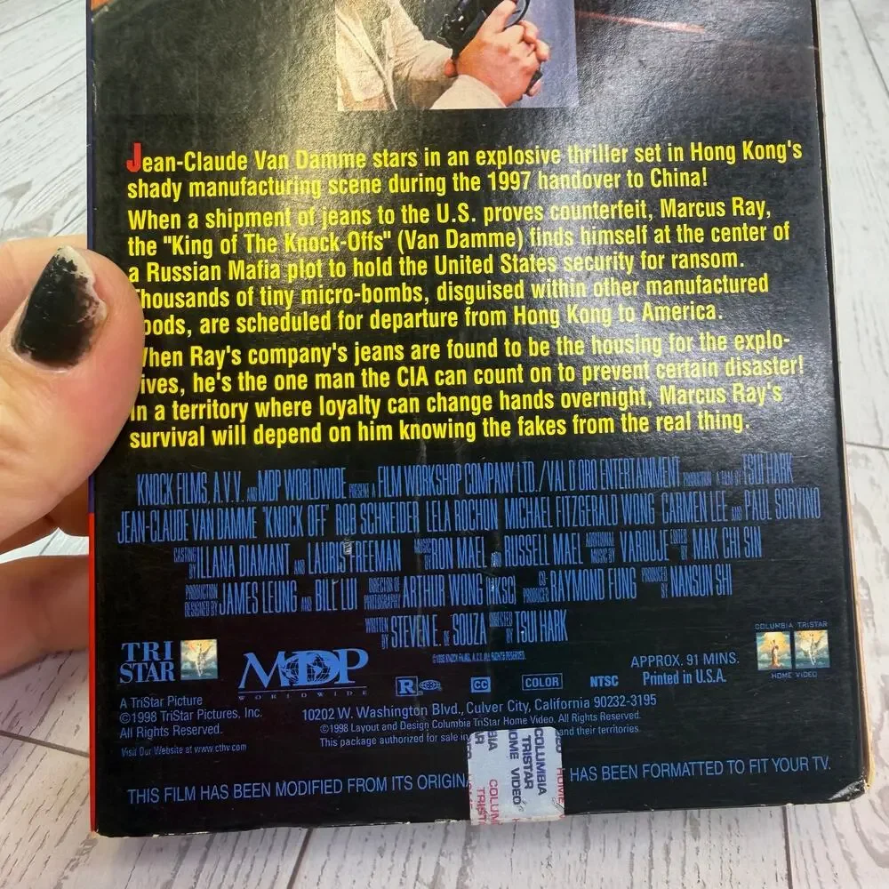 Knock Off VHS Tape 1998 Jean Claude Van Damme TriStar Pictures
